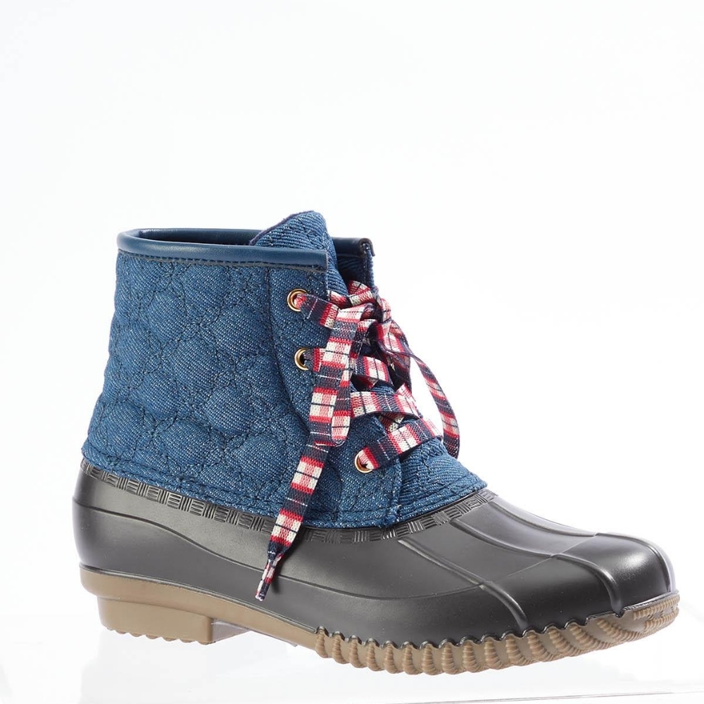 SALE ** NIB ** DENIM QUILTED DUCK BOOTS